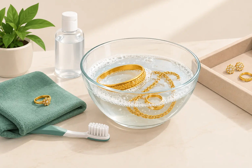 How to Clean 22K Gold Jewellery at Home Safely